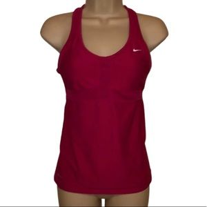 Built-In Bra Sports T-Back NIKE Pink Tank Top